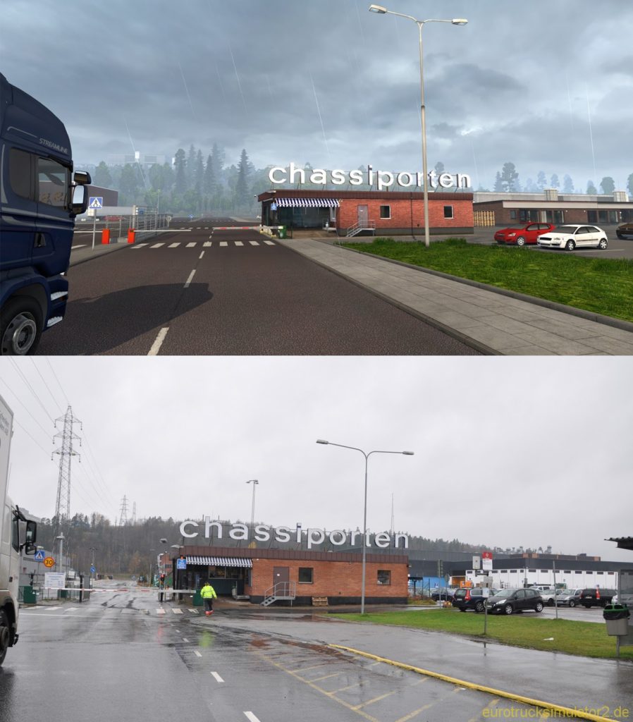 Ingame vs. RL: Scania-Werk Chassiporten